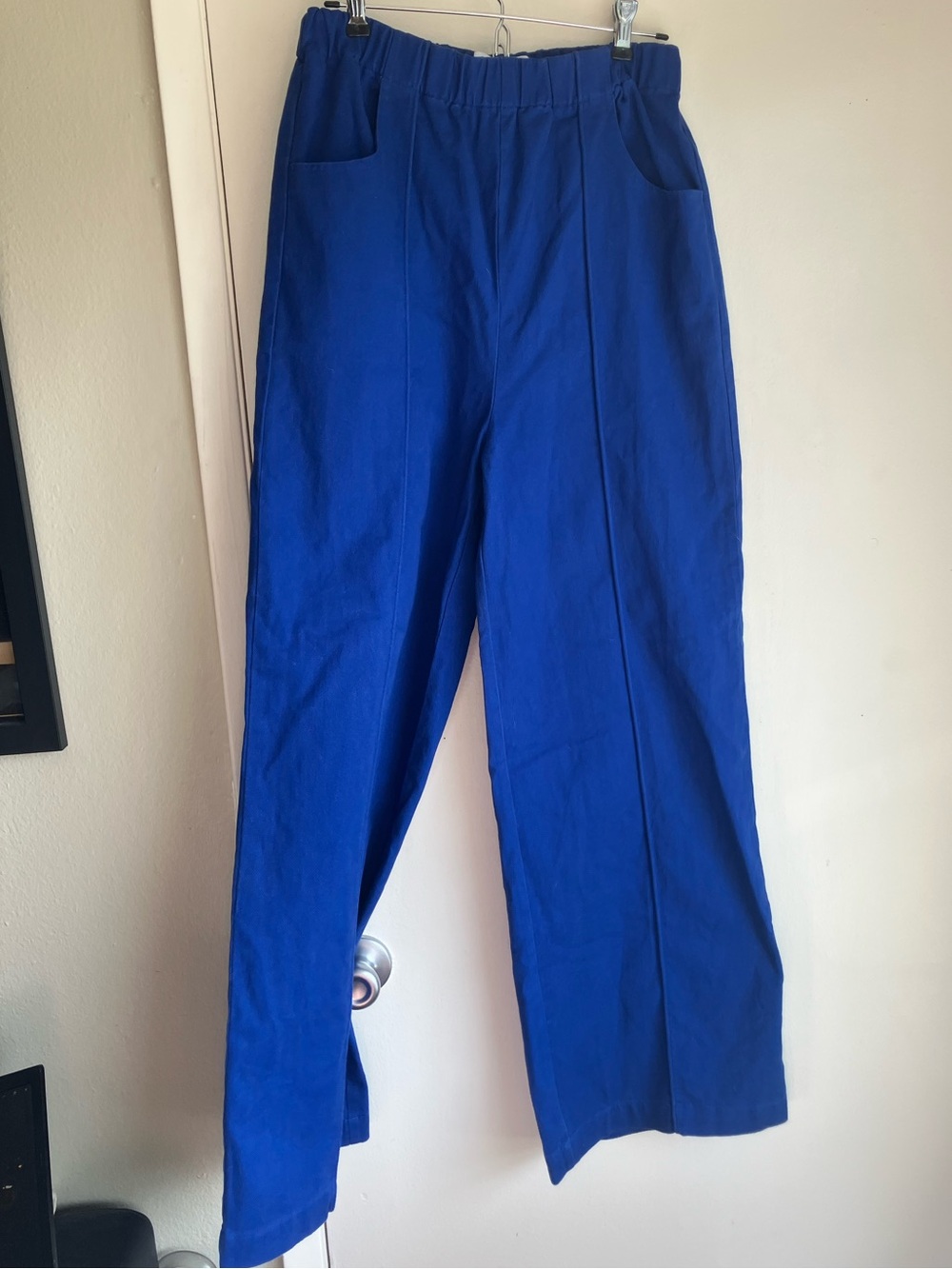L. F. Markey Cobalt Colt Trousers Blue Wide Leg Pants Patch Pocket US Size 6